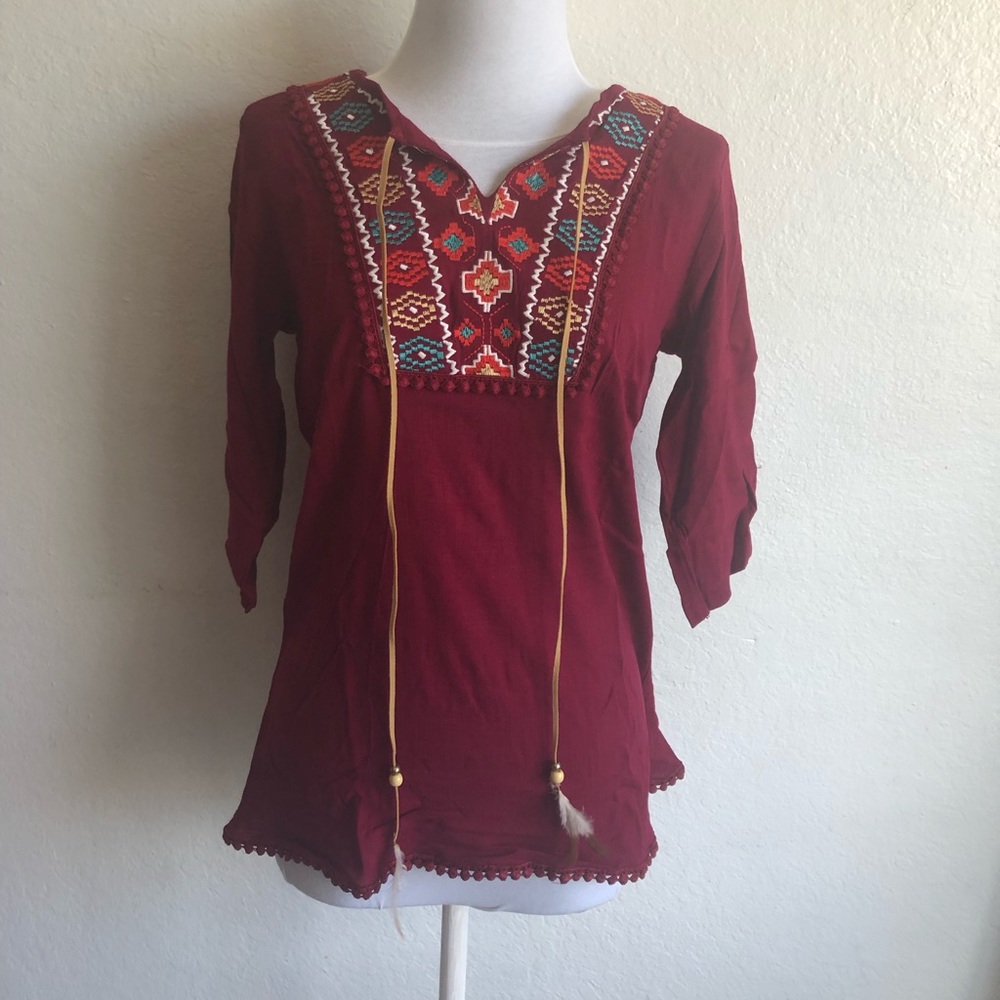 Blouse tunic geometric design